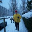 Andr&eacute; in training voor de Dubai Marathon (-5 grd.Celcius)