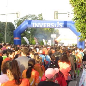 De start van de 10 KM.